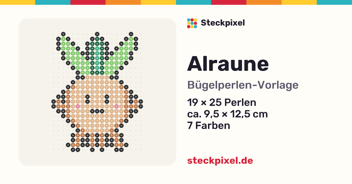 Bügelperlen-Vorlage Alraune