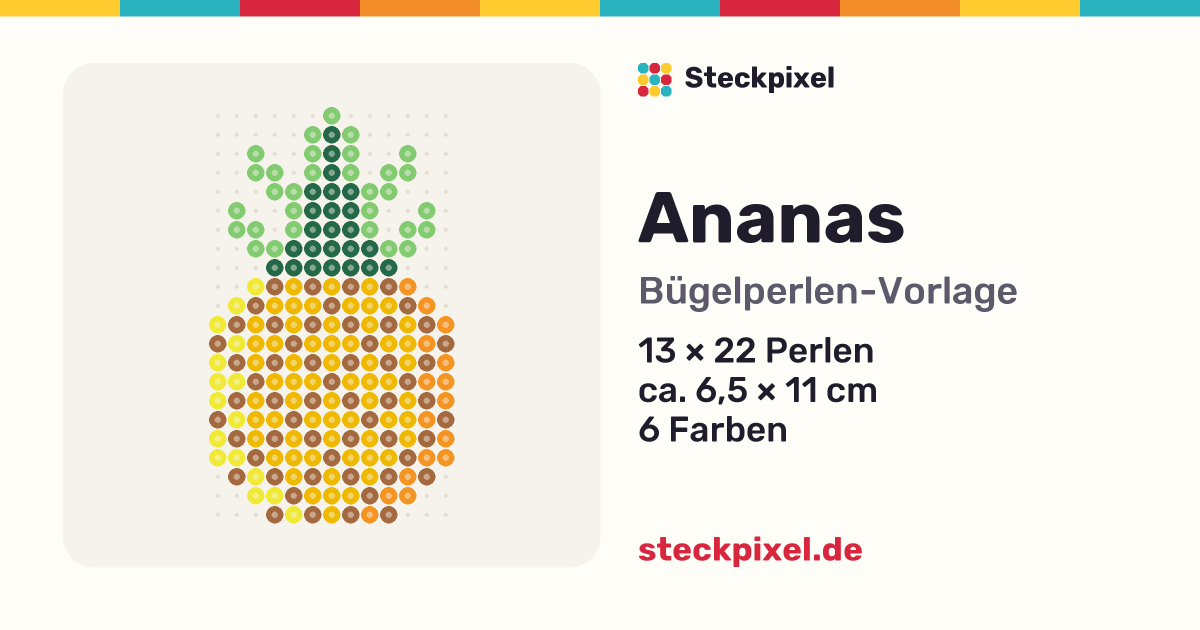 Bügelperlen-Vorlage Ananas