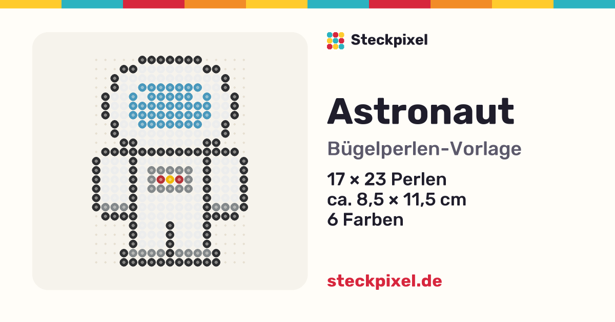 Bügelperlen-Vorlage Astronaut