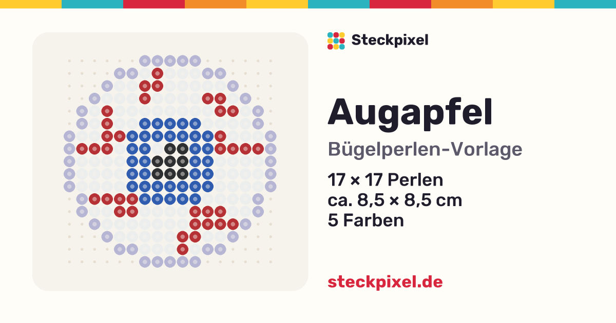 Bügelperlen-Vorlage Augapfel