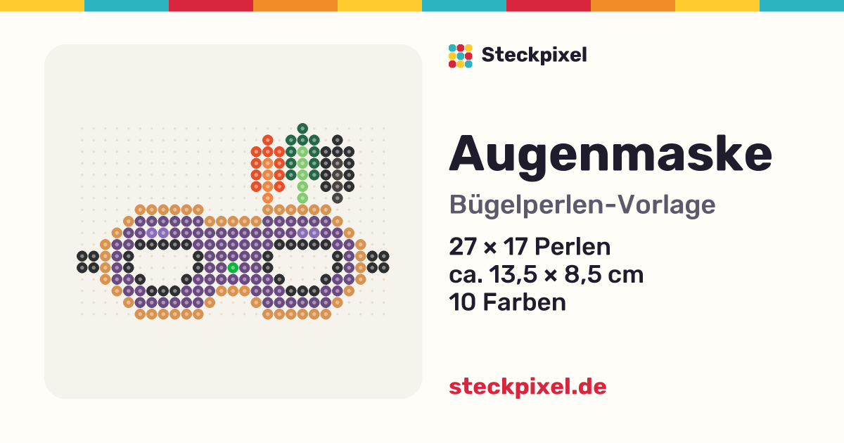 Bügelperlen-Vorlage Augenmaske
