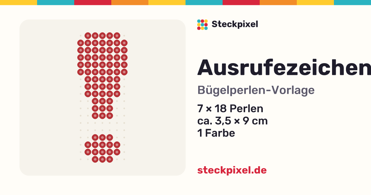 Bügelperlen-Vorlage Ausrufezeichen