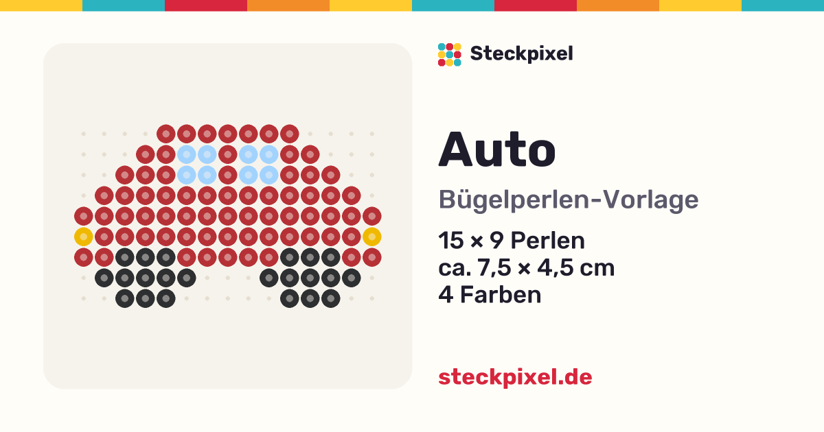Bügelperlen-Vorlage Auto