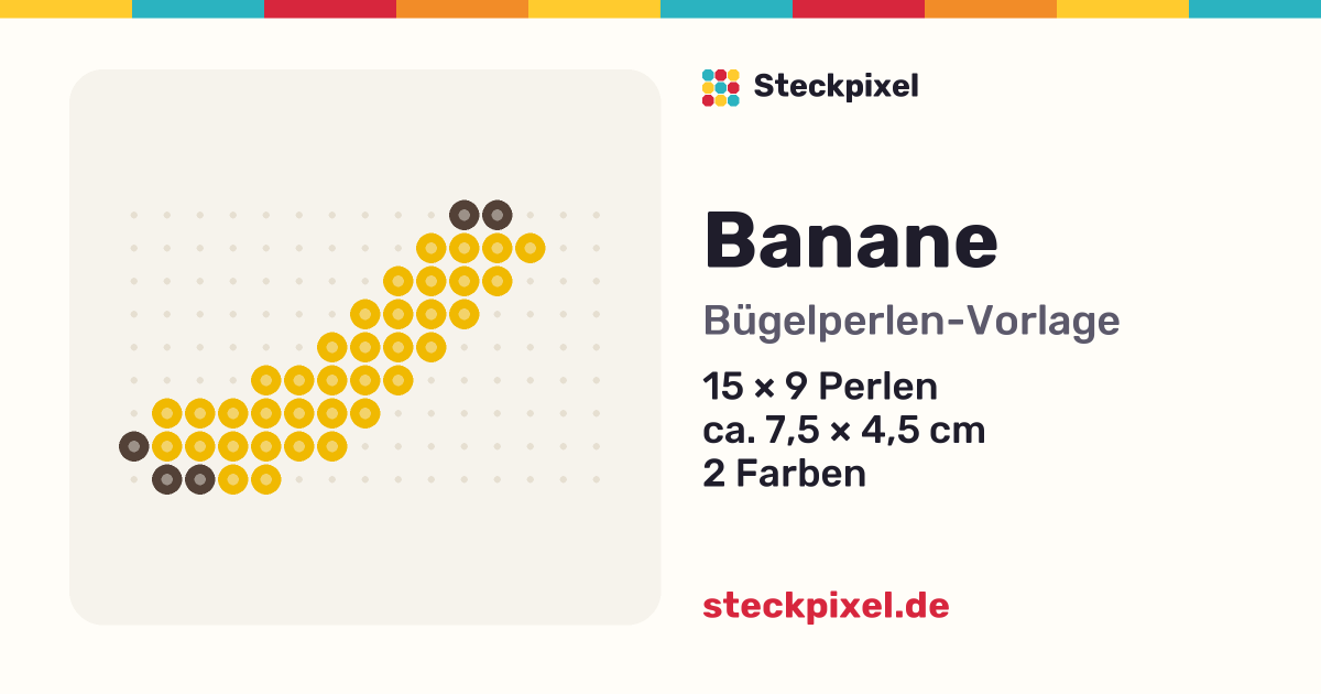 Bügelperlen-Vorlage Banane
