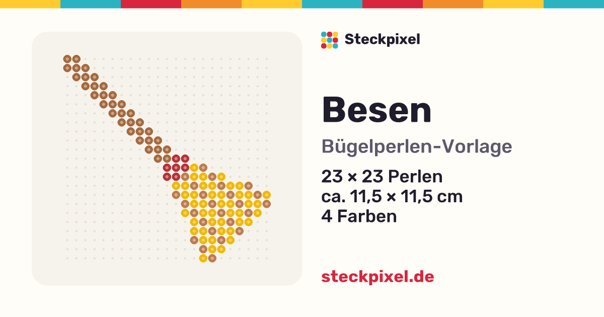 Bügelperlen-Vorlage Besen
