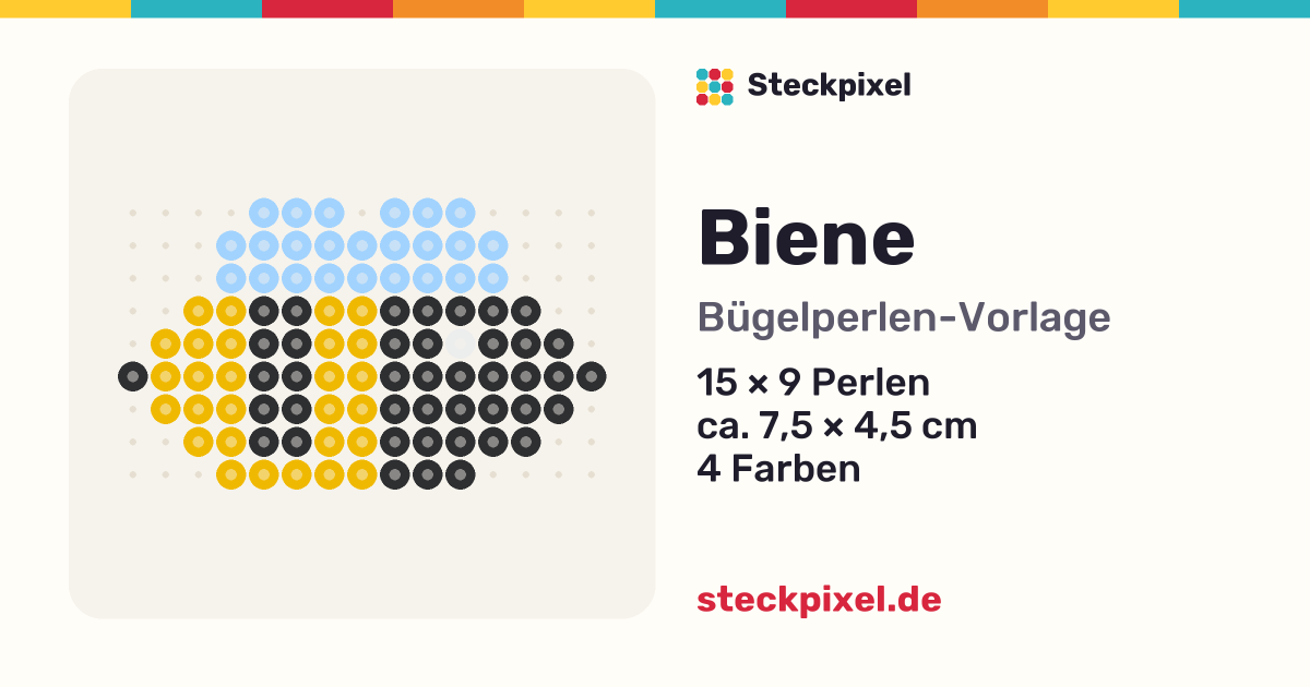 Bügelperlen-Vorlage Biene