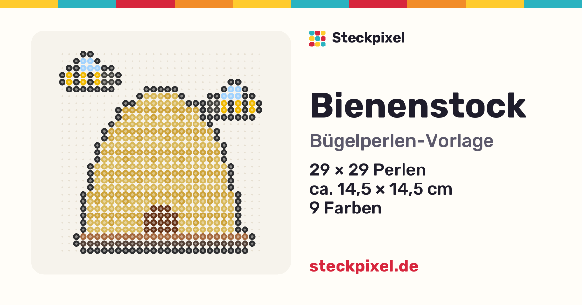 Bügelperlen-Vorlage Bienenstock