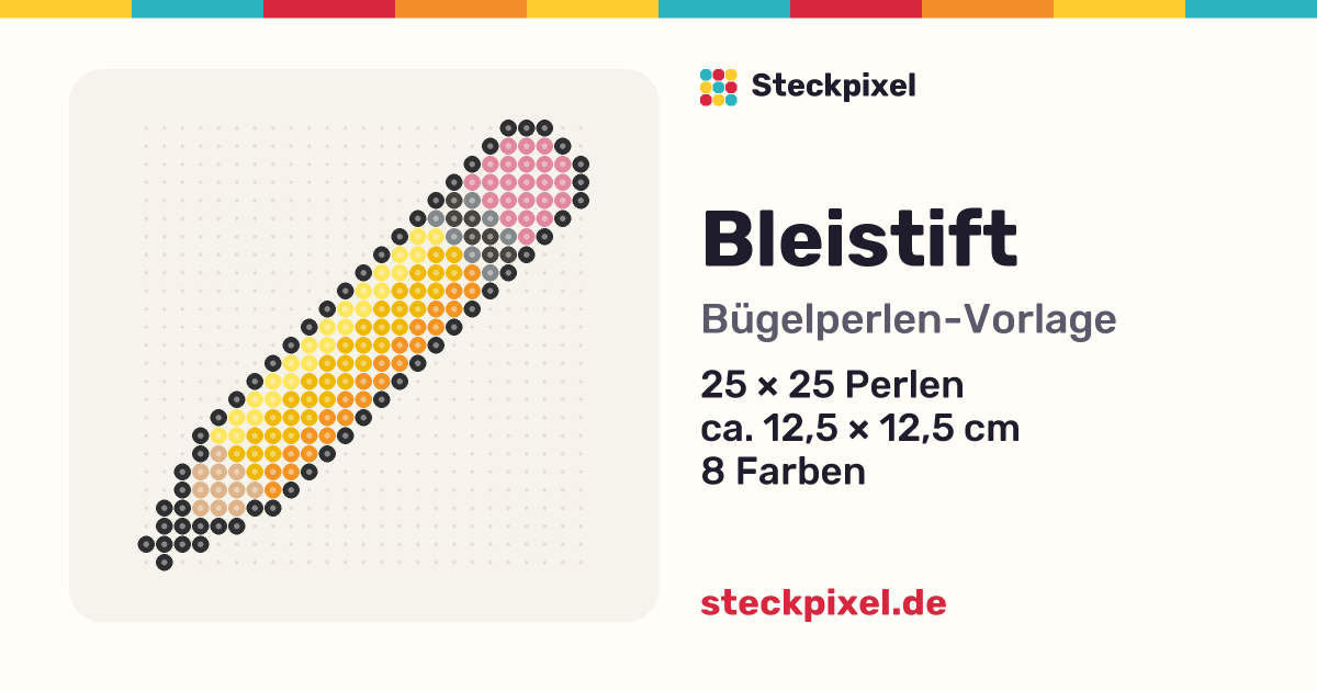 Bügelperlen-Vorlage Bleistift