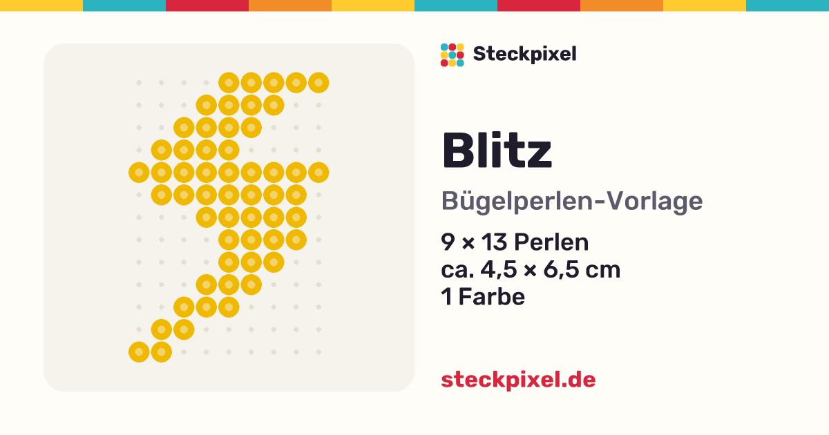 Bügelperlen-Vorlage Blitz
