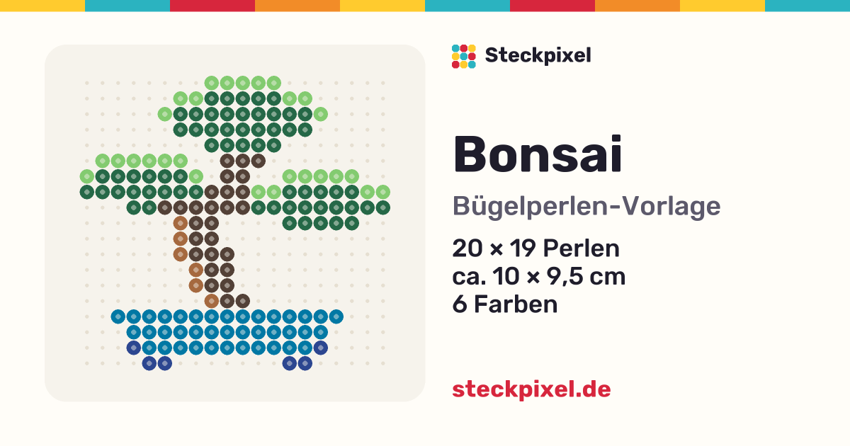 Bügelperlen-Vorlage Bonsai