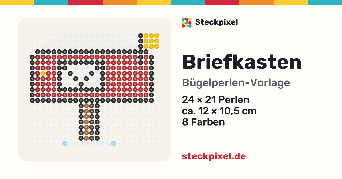 Bügelperlen-Vorlage Briefkasten