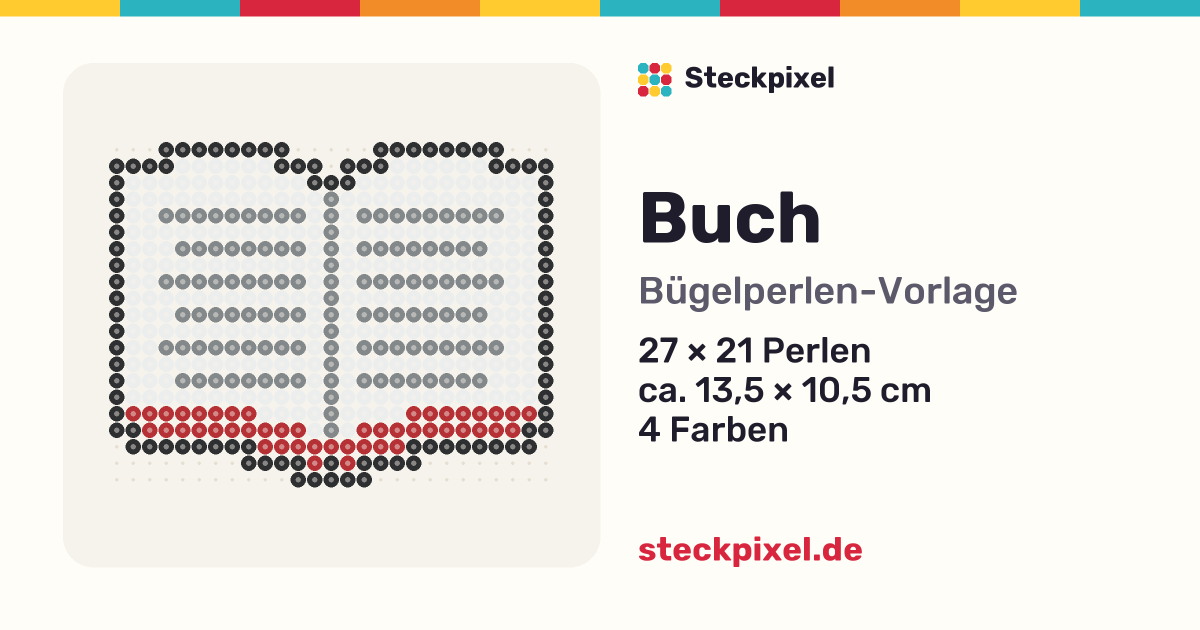 Bügelperlen-Vorlage Buch