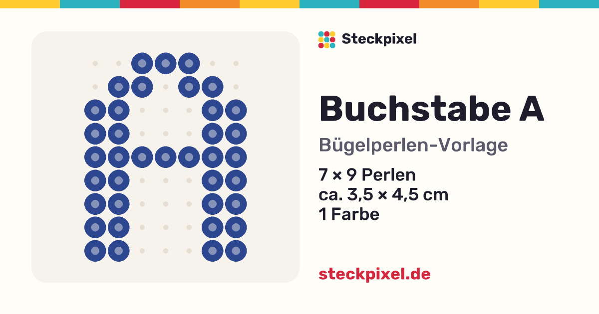 Bügelperlen-Vorlage Buchstabe A
