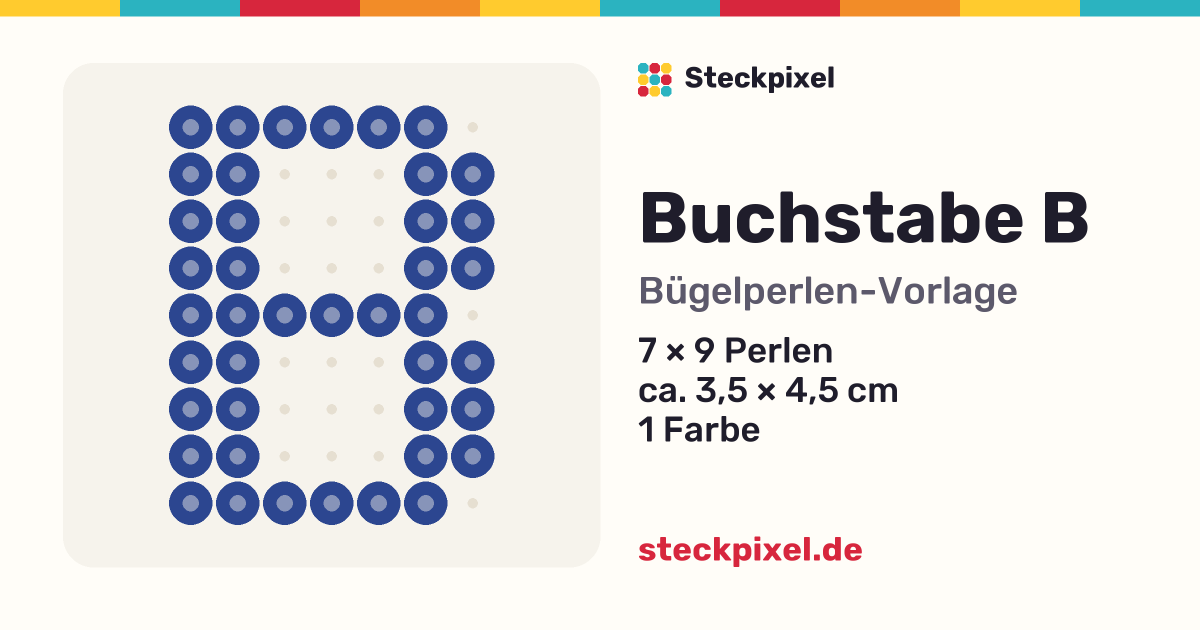Bügelperlen-Vorlage Buchstabe B