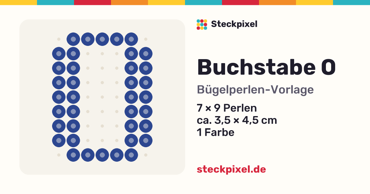 Bügelperlen-Vorlage Buchstabe O