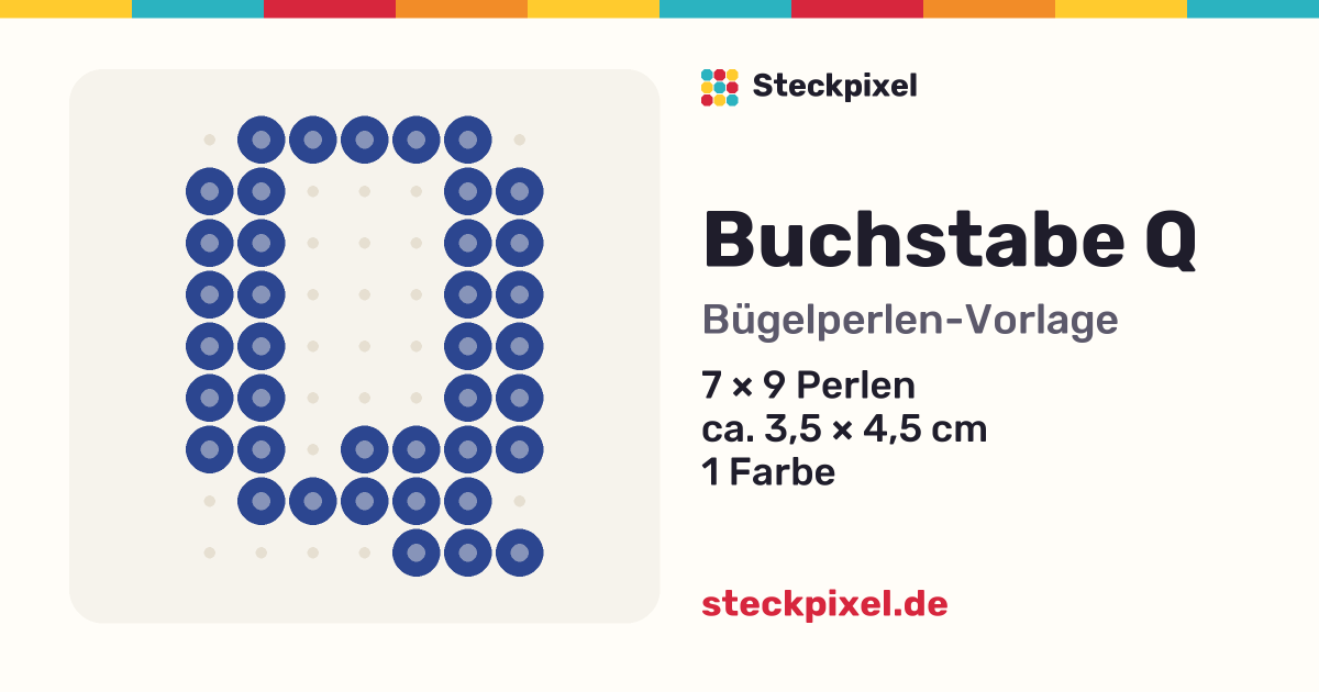 Bügelperlen-Vorlage Buchstabe Q
