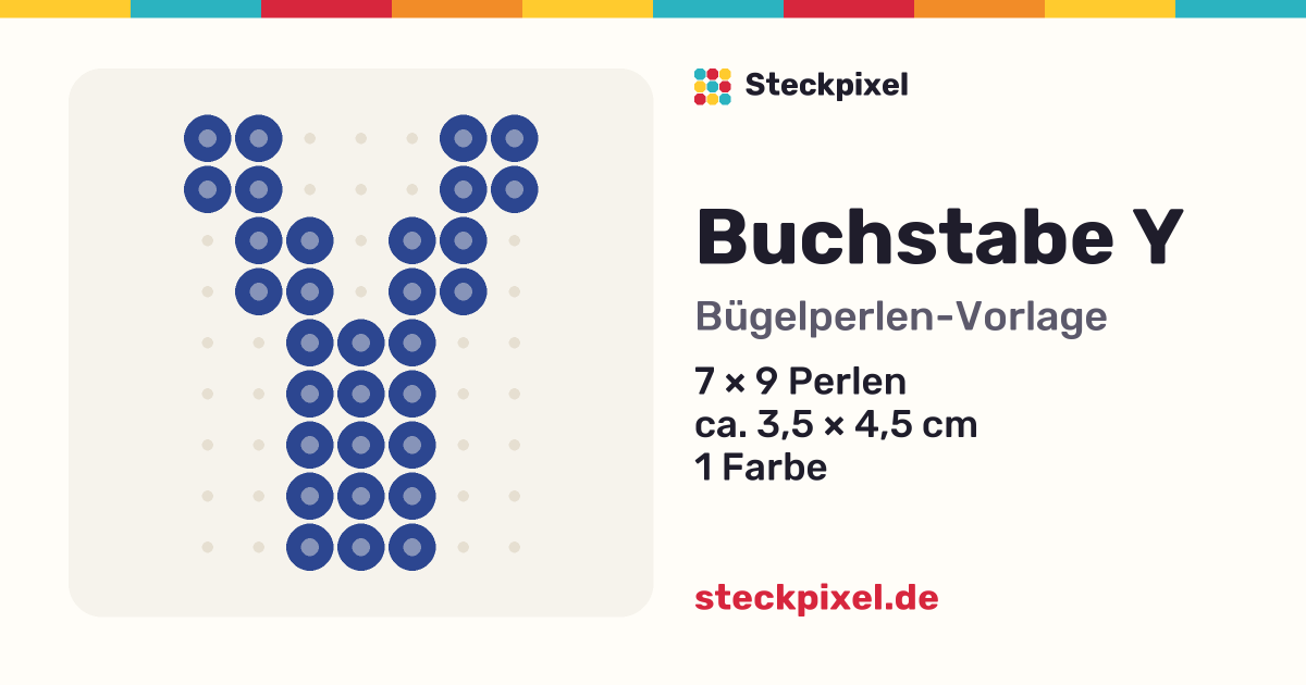 Bügelperlen-Vorlage Buchstabe Y