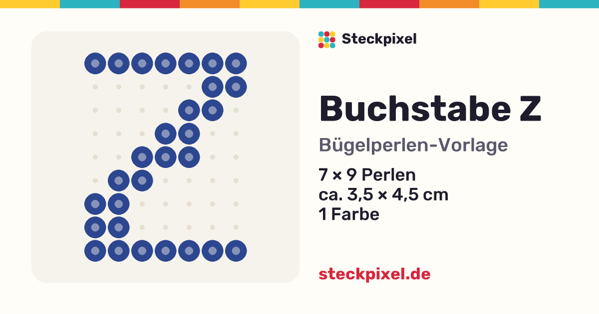 Bügelperlen-Vorlage Buchstabe Z