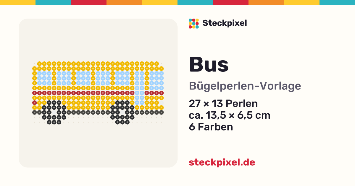 Bügelperlen-Vorlage Bus