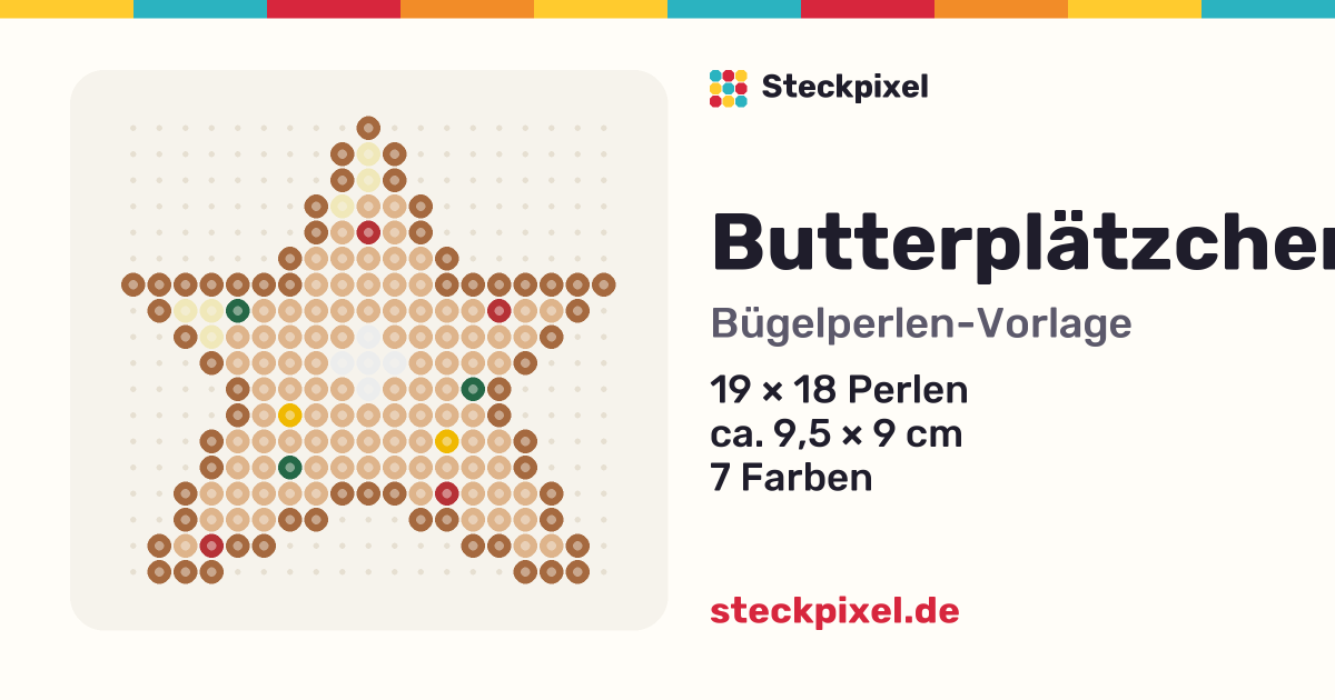Bügelperlen-Vorlage Butterplätzchen