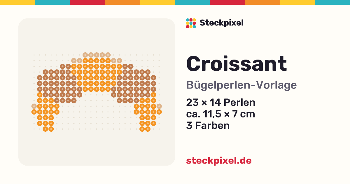 Bügelperlen-Vorlage Croissant