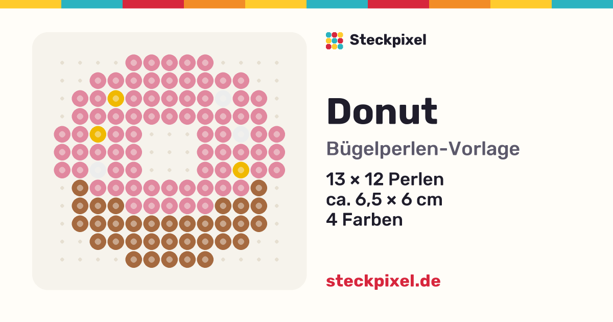 Bügelperlen-Vorlage Donut