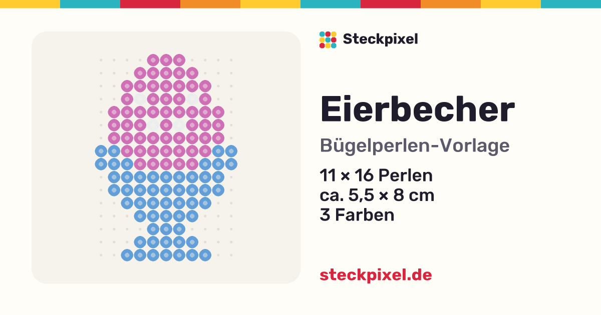 Bügelperlen-Vorlage Eierbecher