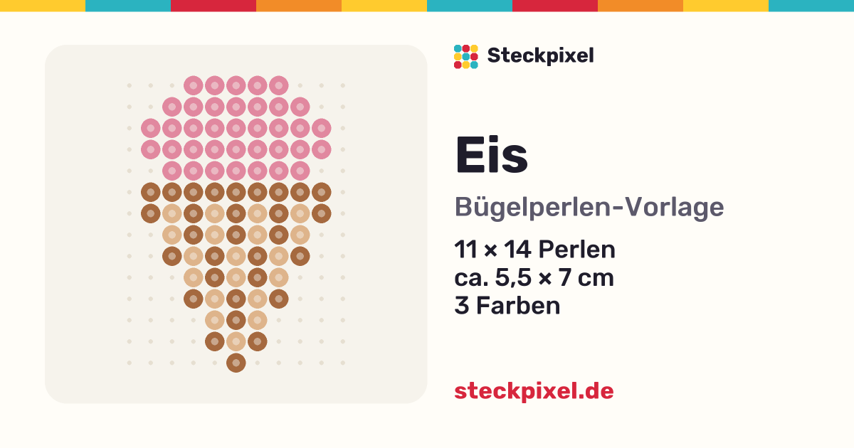 Bügelperlen-Vorlage Eis