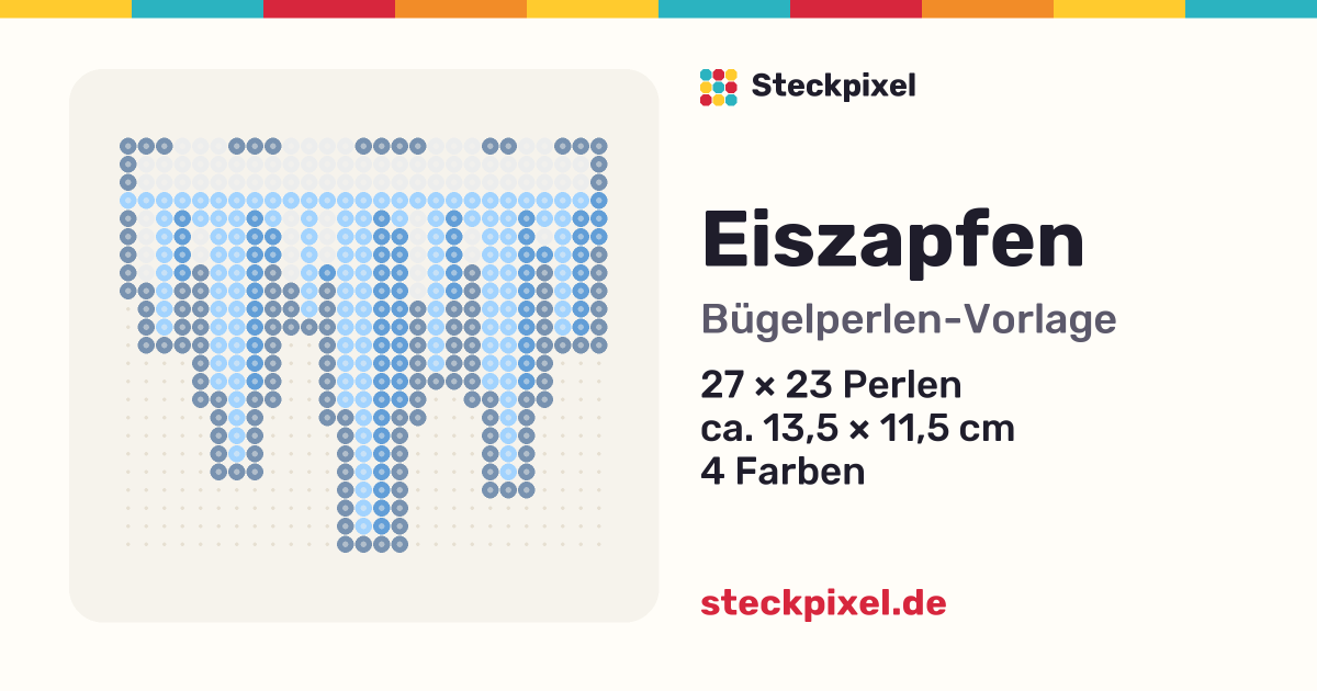 Bügelperlen-Vorlage Eiszapfen