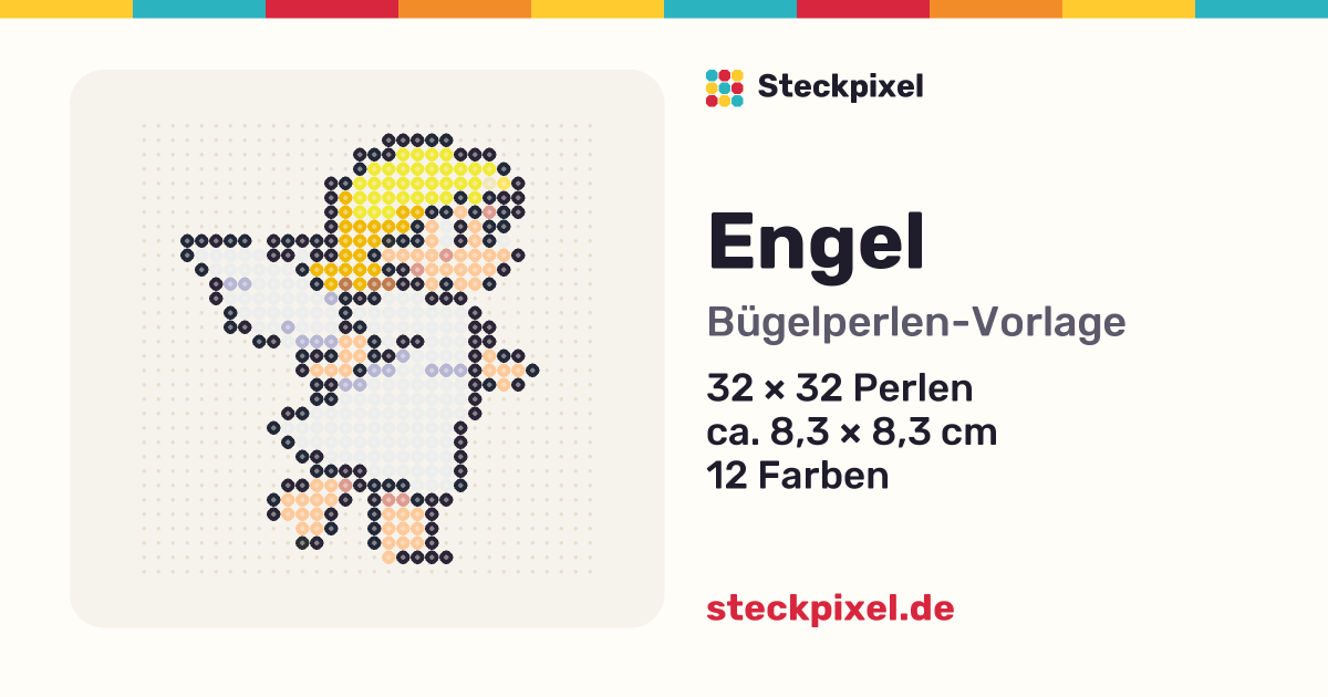 Bügelperlen-Vorlage Engel
