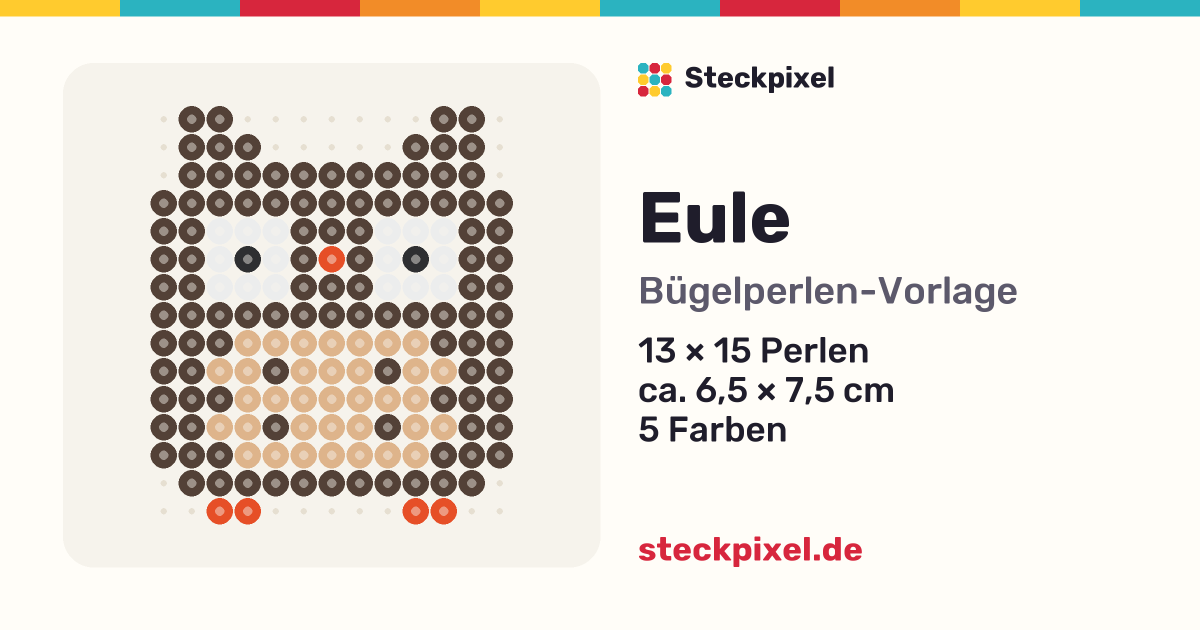 Bügelperlen-Vorlage Eule