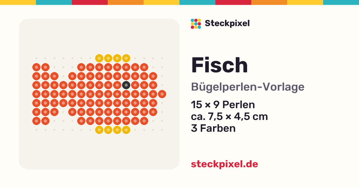 Bügelperlen-Vorlage Fisch
