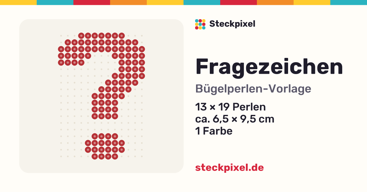 Bügelperlen-Vorlage Fragezeichen