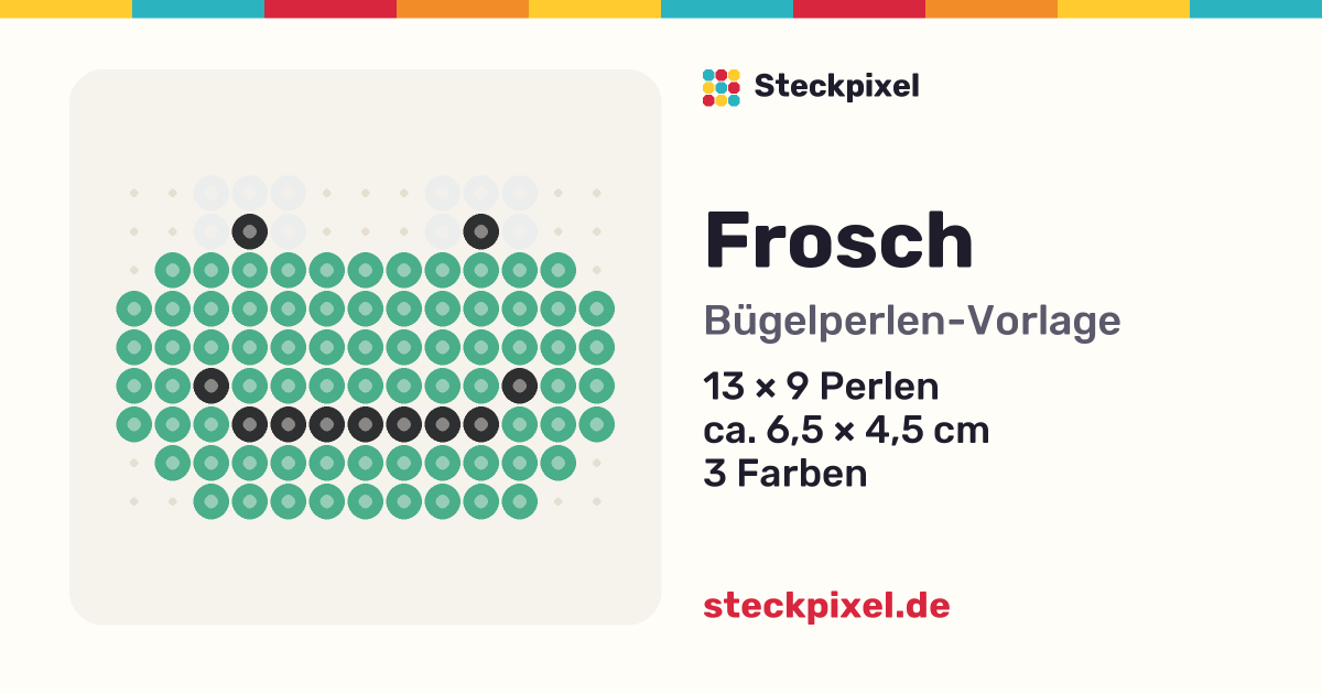 Bügelperlen-Vorlage Frosch