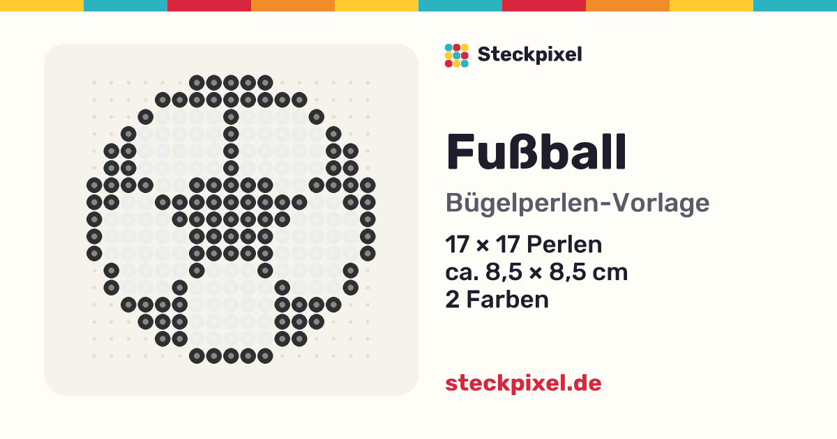 Bügelperlen-Vorlage Fußball