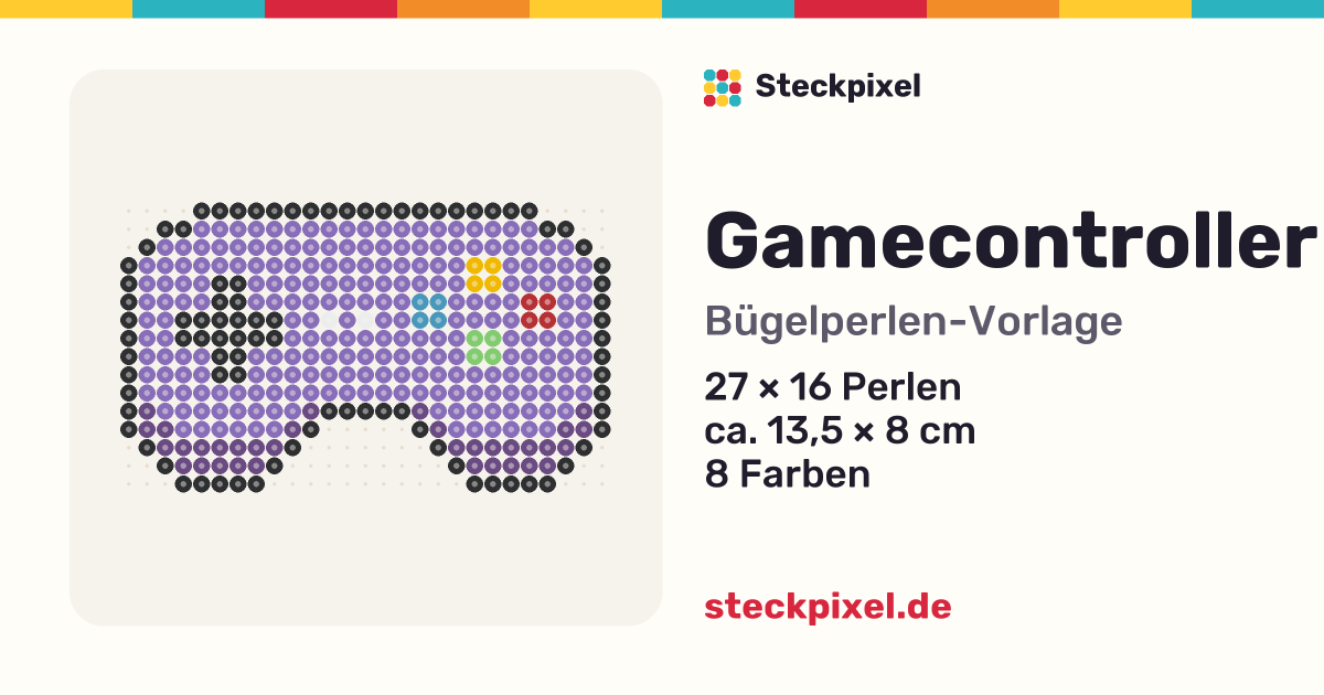 Bügelperlen-Vorlage Gamecontroller