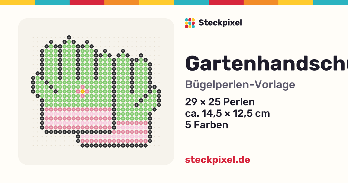 Bügelperlen-Vorlage Gartenhandschuhe