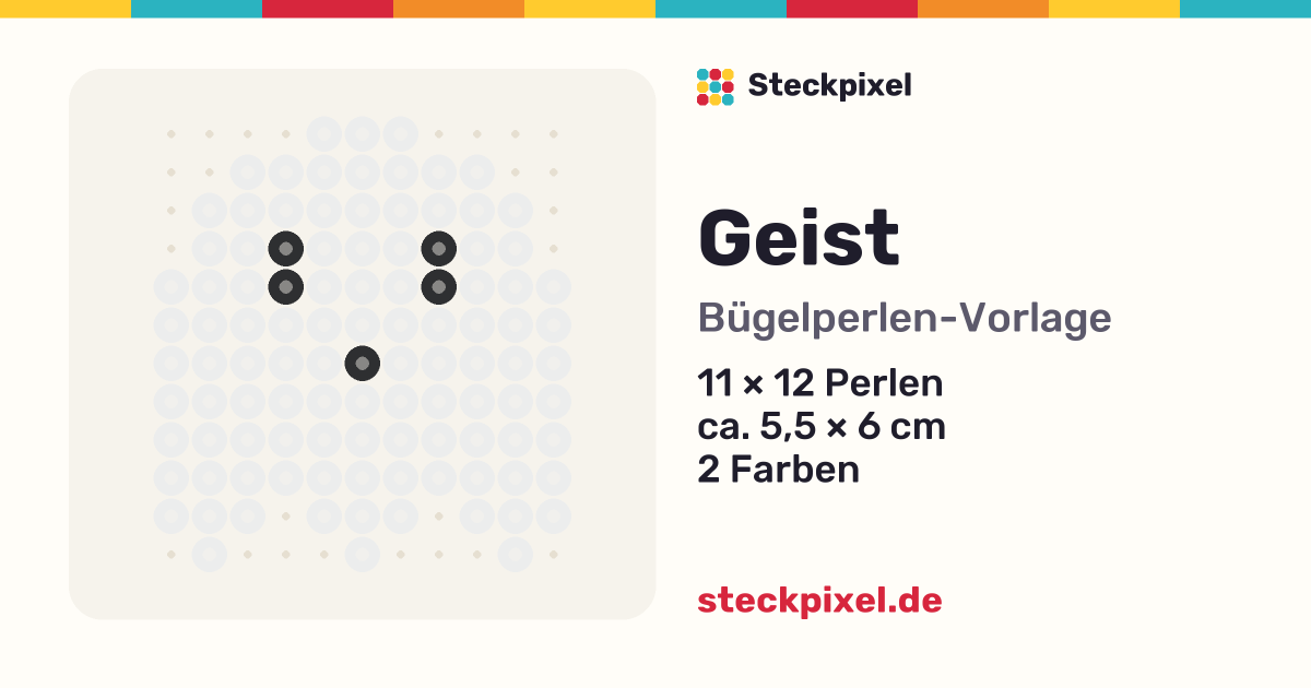 Bügelperlen-Vorlage Geist