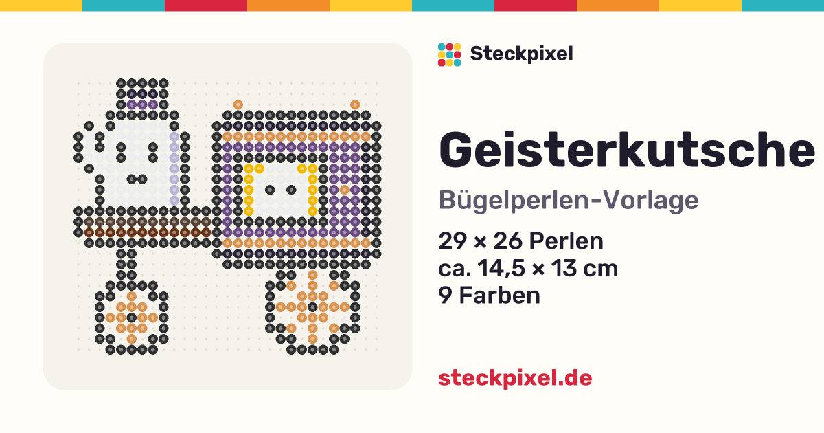 Bügelperlen-Vorlage Geisterkutsche