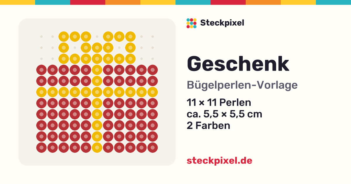 Bügelperlen-Vorlage Geschenk
