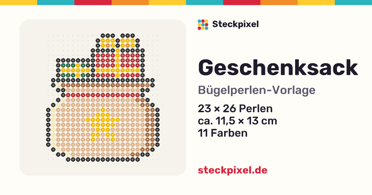 Bügelperlen-Vorlage Geschenksack