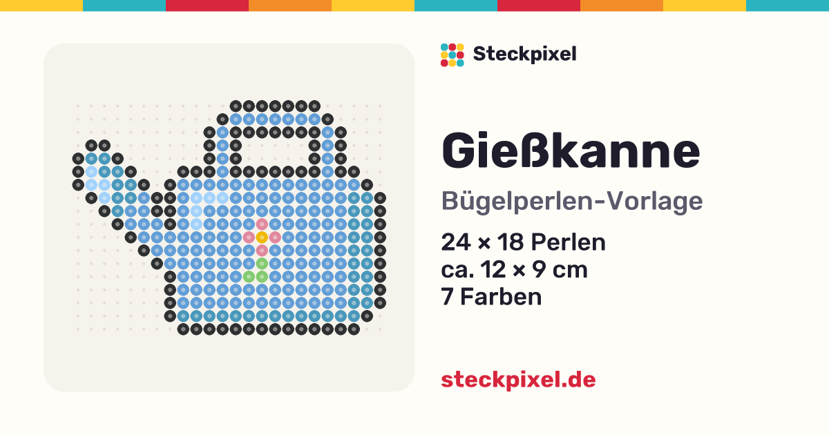 Bügelperlen-Vorlage Gießkanne
