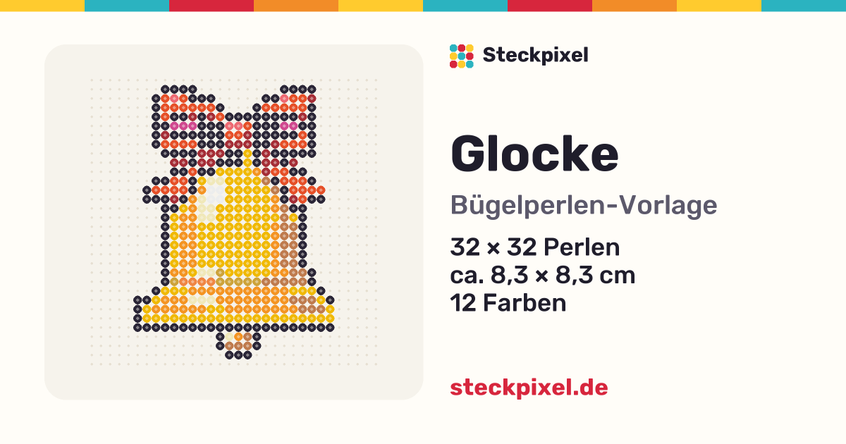 Bügelperlen-Vorlage Glocke