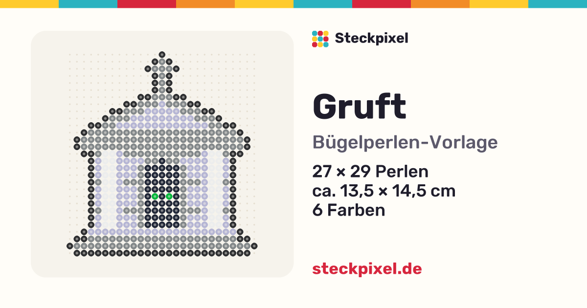 Bügelperlen-Vorlage Gruft
