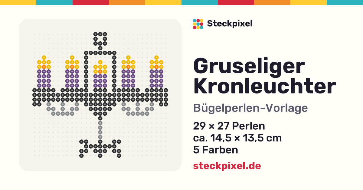 Bügelperlen-Vorlage Gruseliger Kronleuchter
