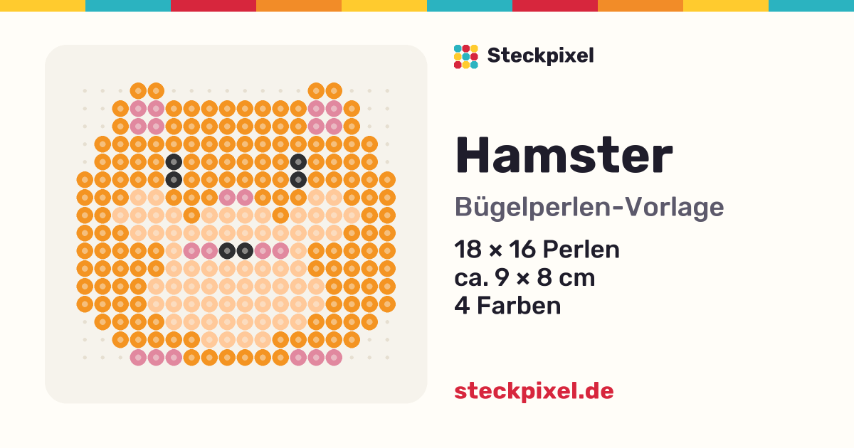 Bügelperlen-Vorlage Hamster