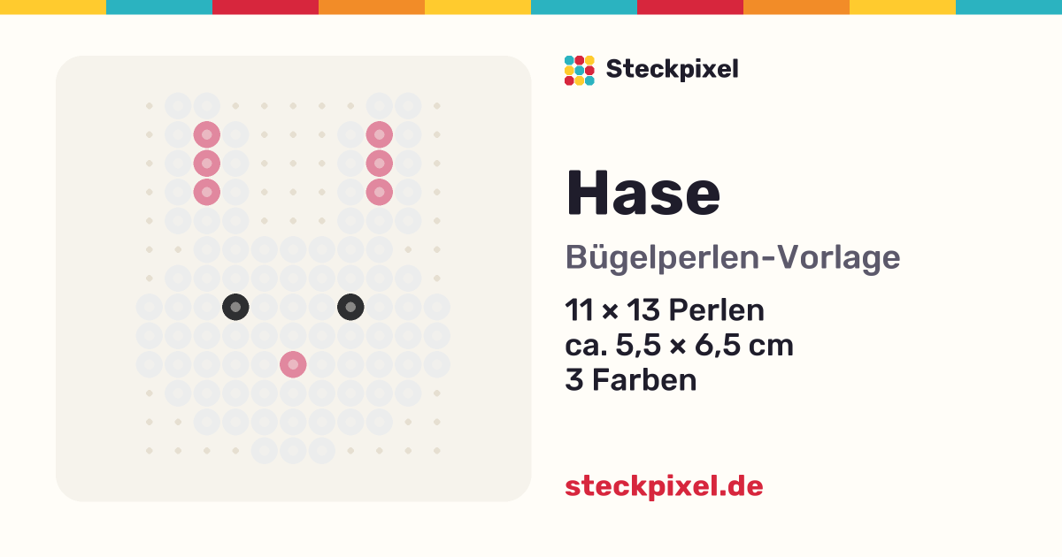 Bügelperlen-Vorlage Hase