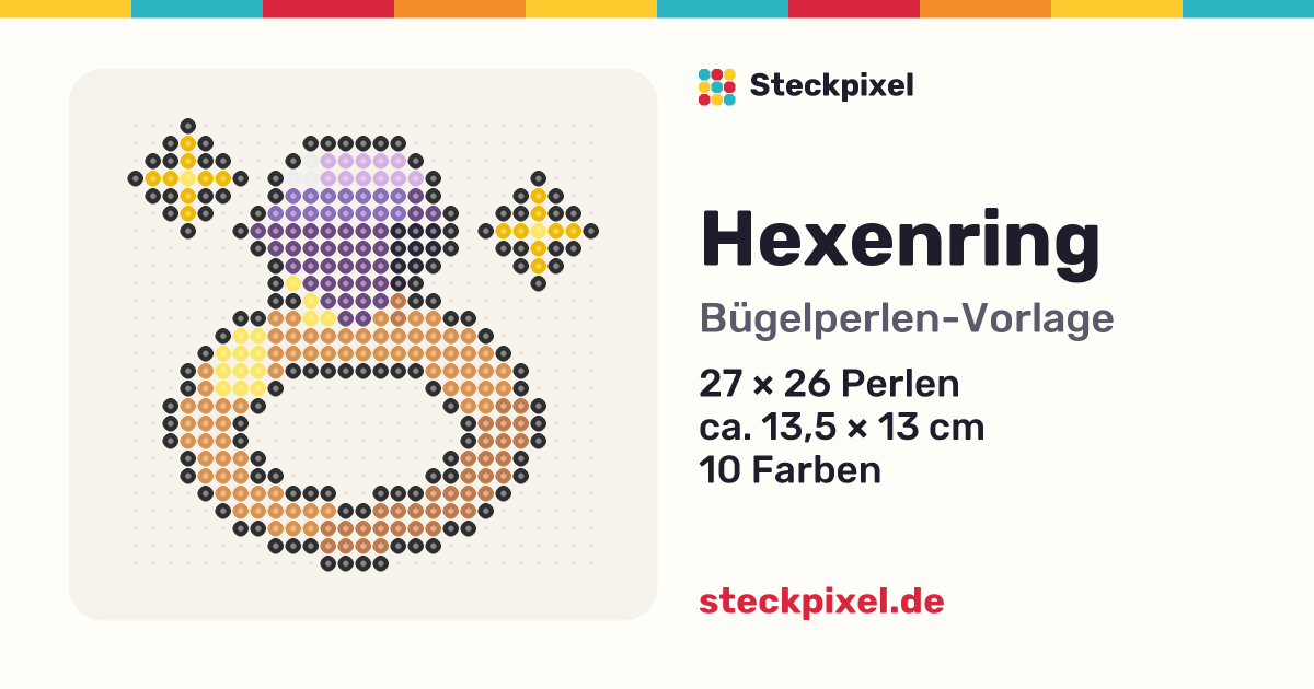 Bügelperlen-Vorlage Hexenring