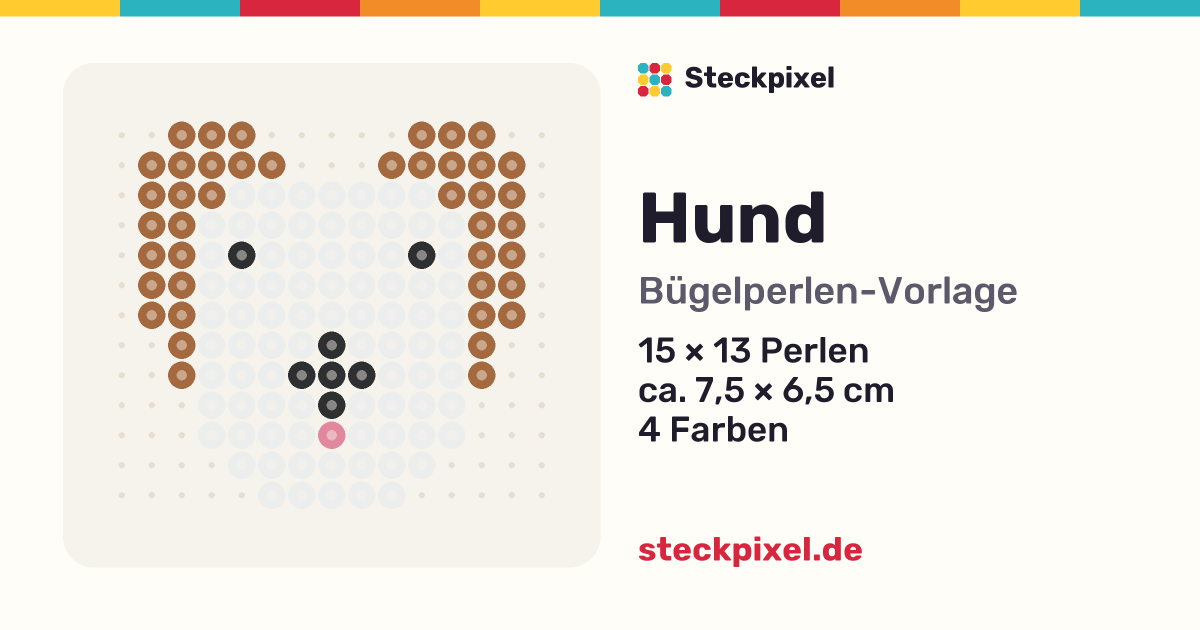 Bügelperlen-Vorlage Hund