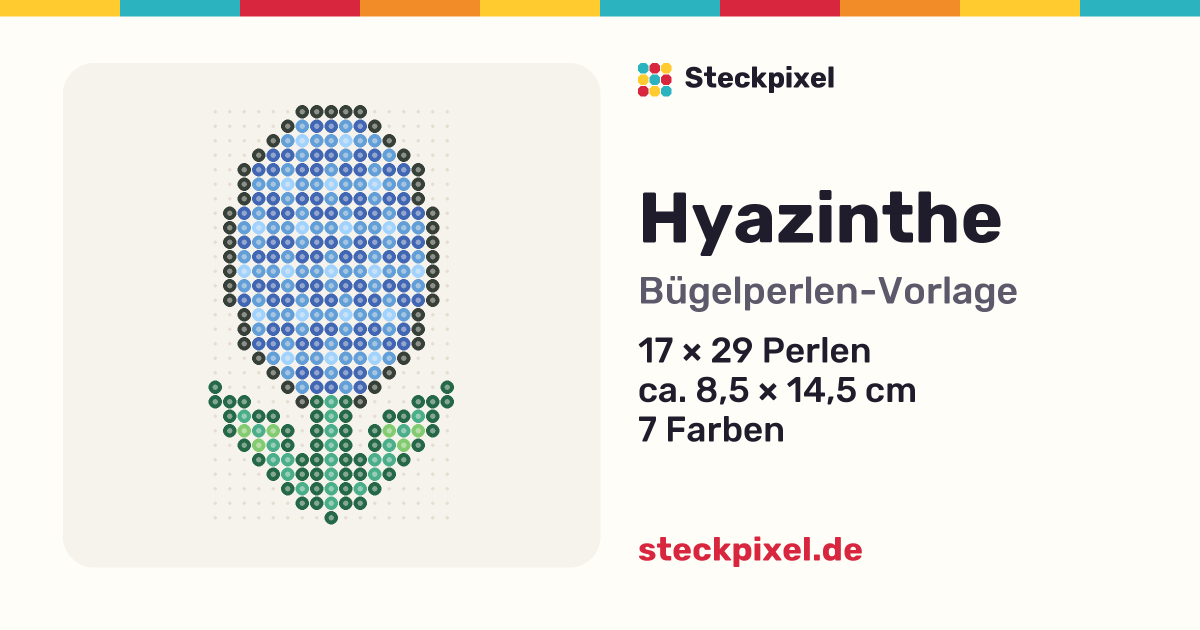 Bügelperlen-Vorlage Hyazinthe